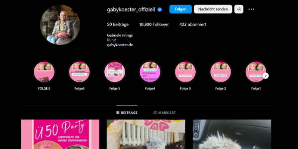 Gaby Köster bei Instagram